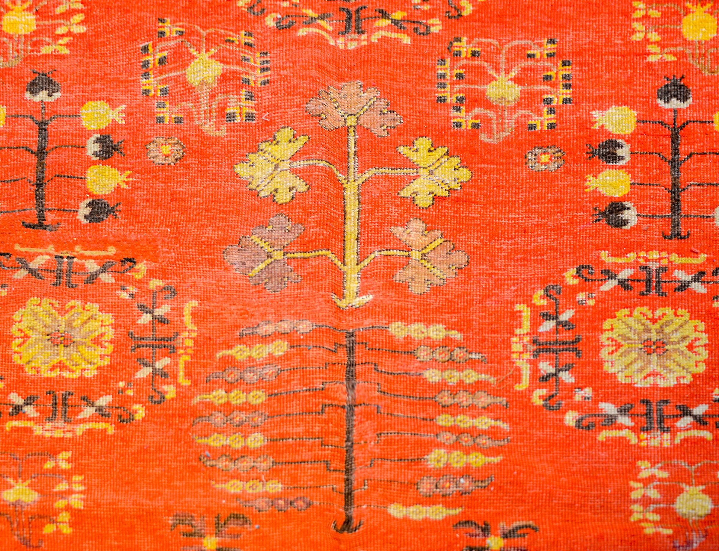 Central Asian Beautiful Early 20th Century Khotan Rug For Sale