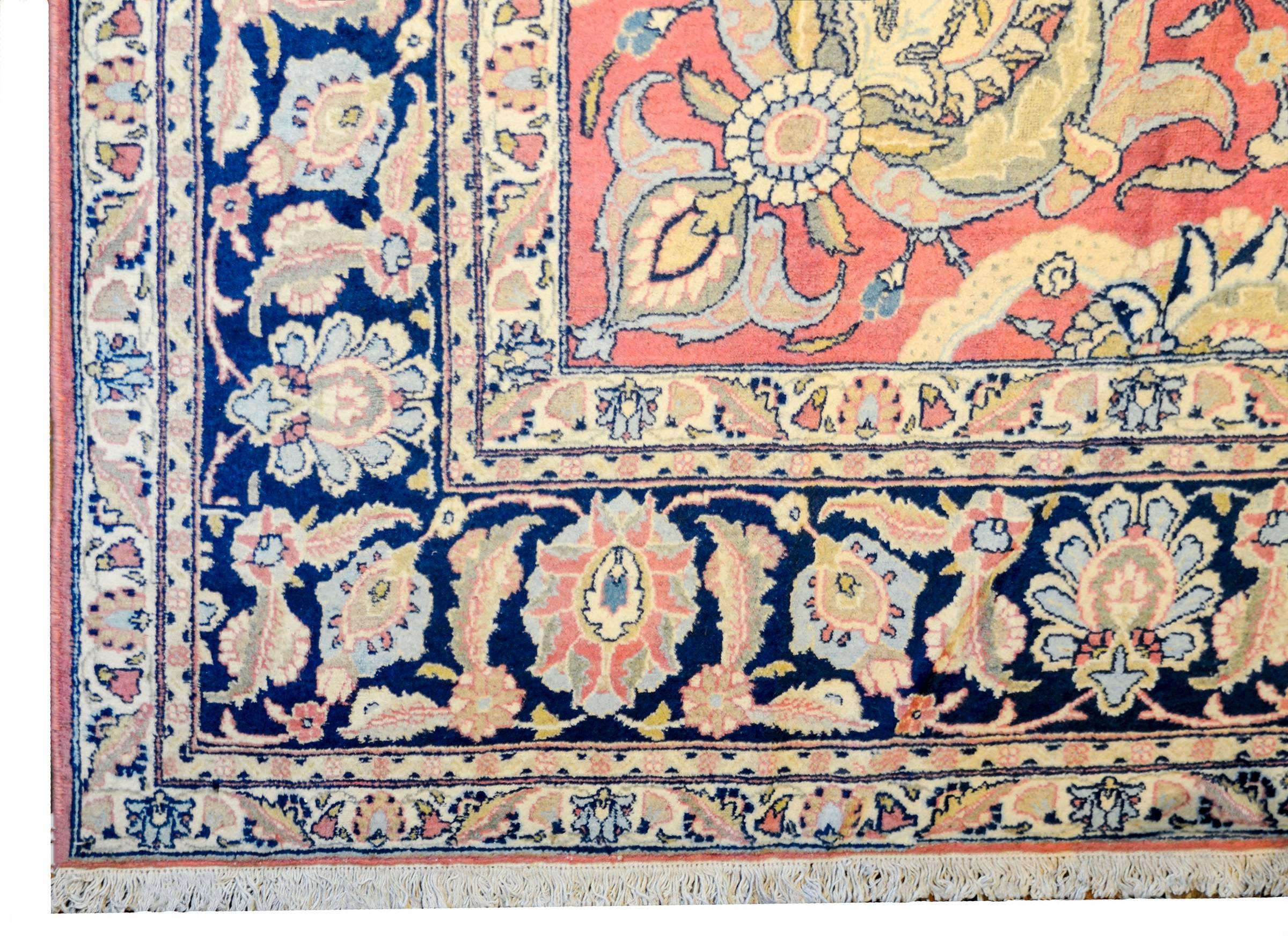 Vegetable Dyed Incredible Mid-20th Century Tabriz Rug For Sale