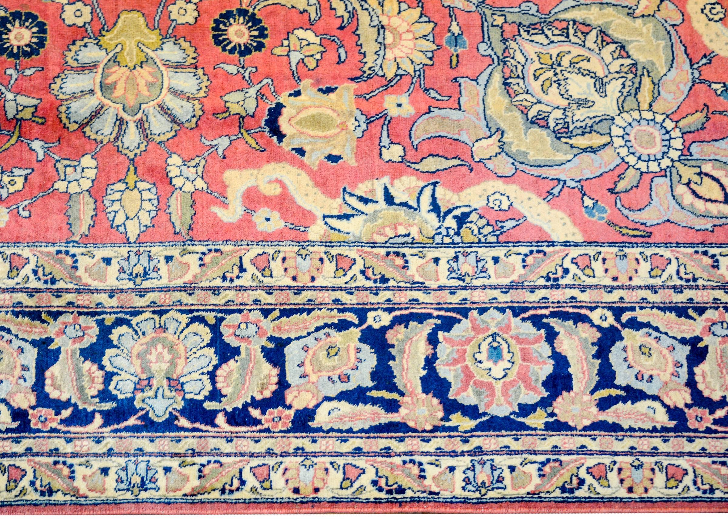 Persian Incredible Mid-20th Century Tabriz Rug For Sale