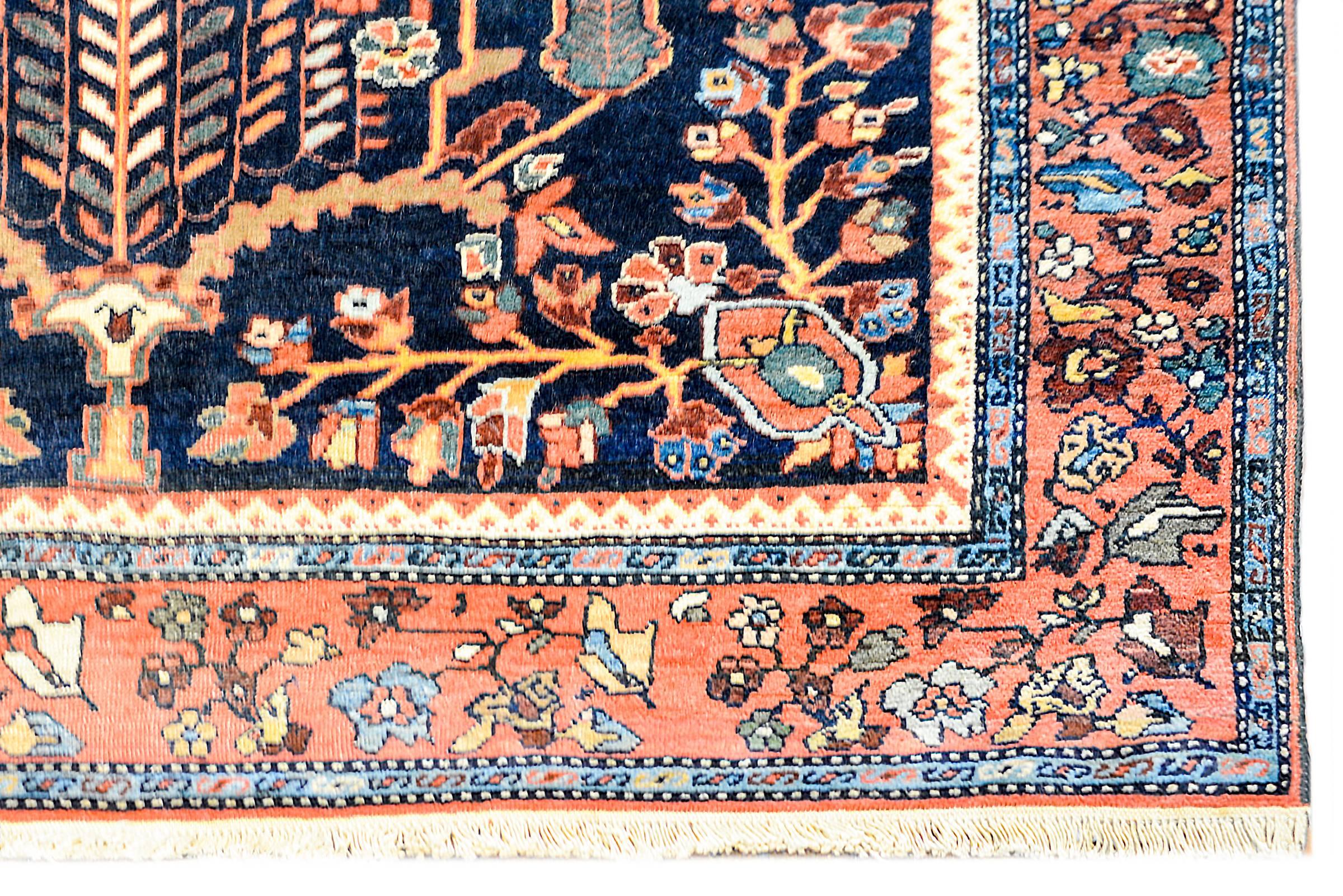 Vegetable Dyed Amazing Early 20th Century Sarouk Rug For Sale