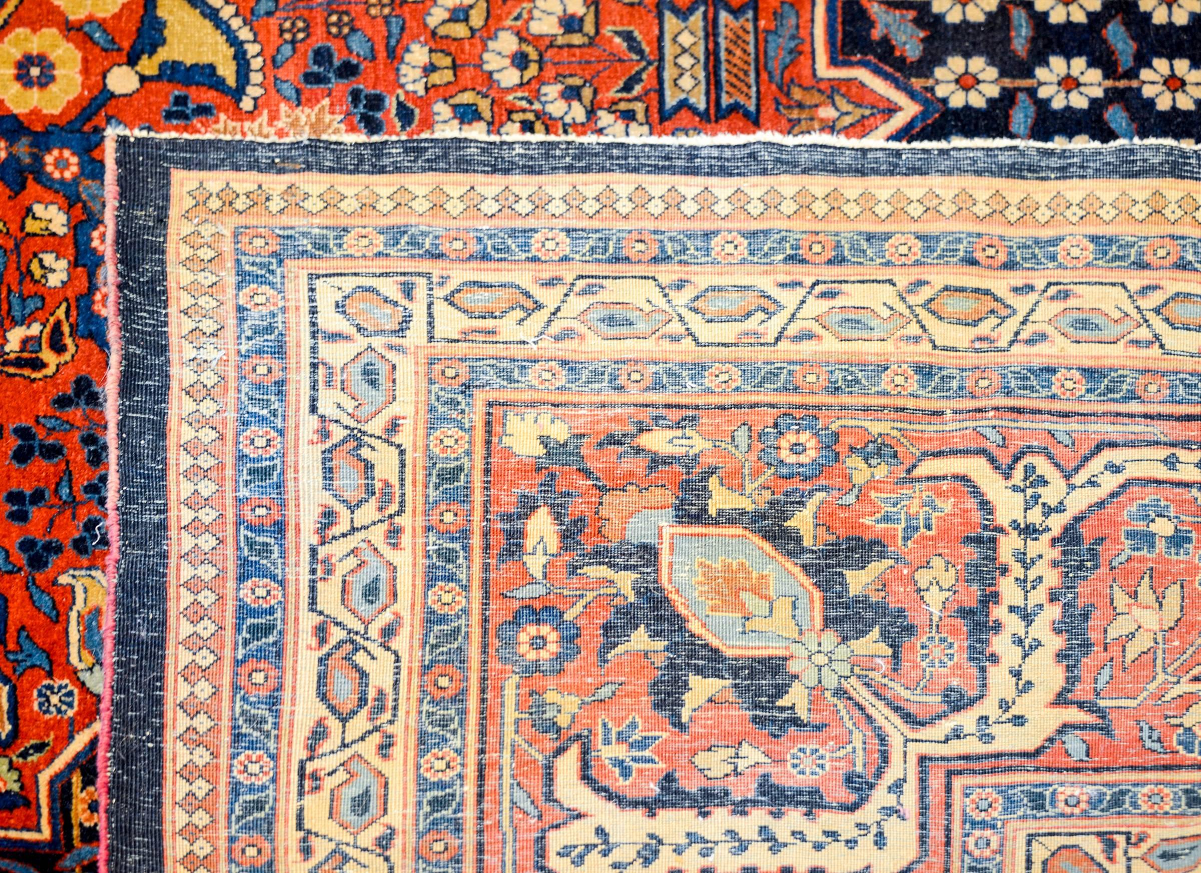 Wool Unbelievable Early 20th Century Dabir Kashan Rug For Sale