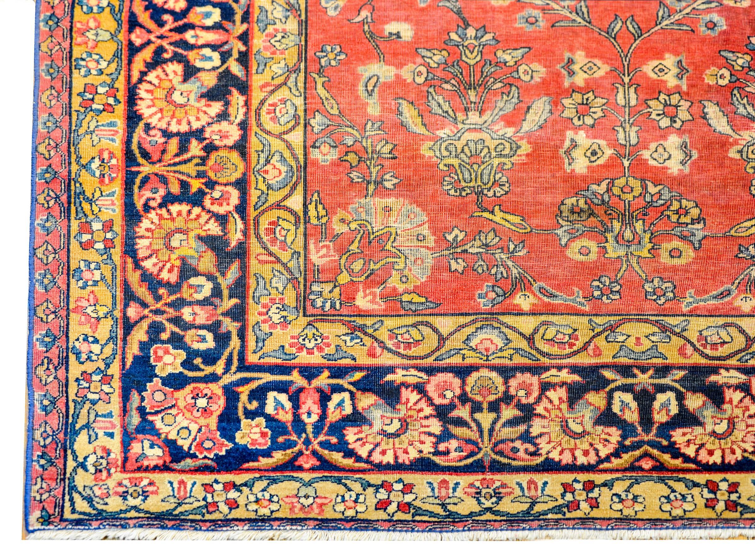 Schöner persischer Kirman-Teppich aus dem frühen 20. Jahrhundert (Pflanzlich gefärbt) im Angebot