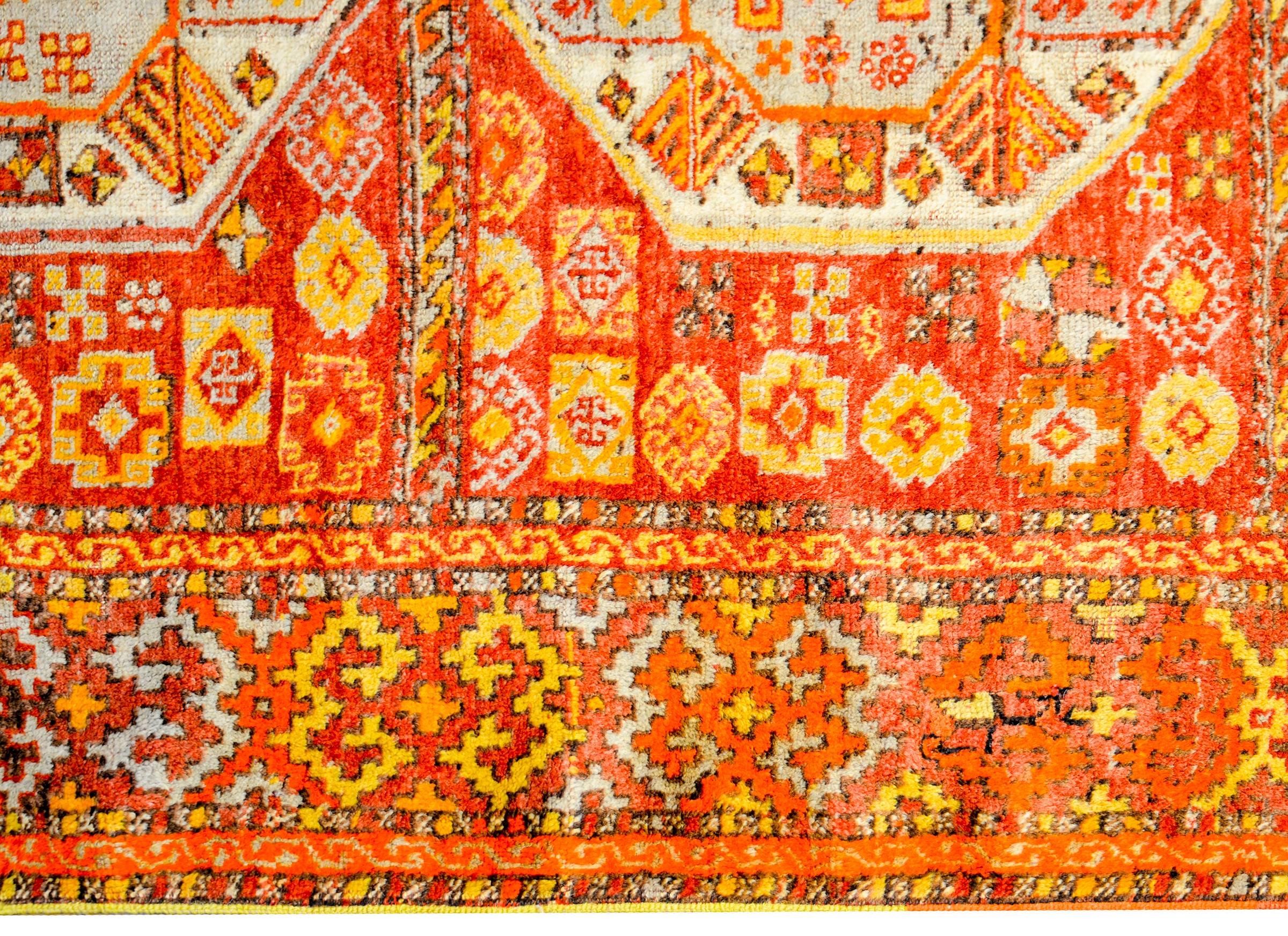 Vegetable Dyed Early 20th Century Anatolian Tribal Rug For Sale