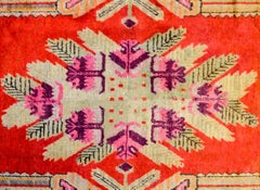 Fantástica alfombra de Samarcanda de principios del siglo XX