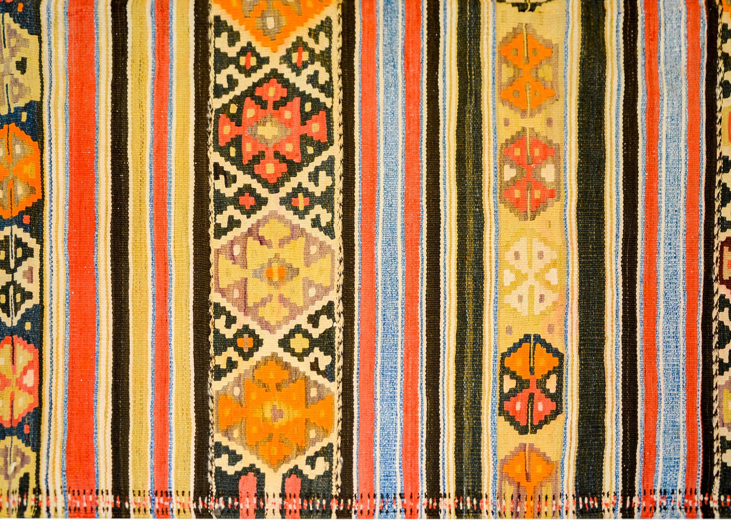 Wool Mid-20th Century Persian Zarand Kilim Runner For Sale