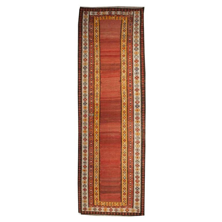 Early 20th Century Persian Zarand Kilim Runner For Sale