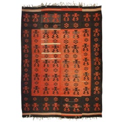 Antique Early 20th Century Pirot Kilim Rug