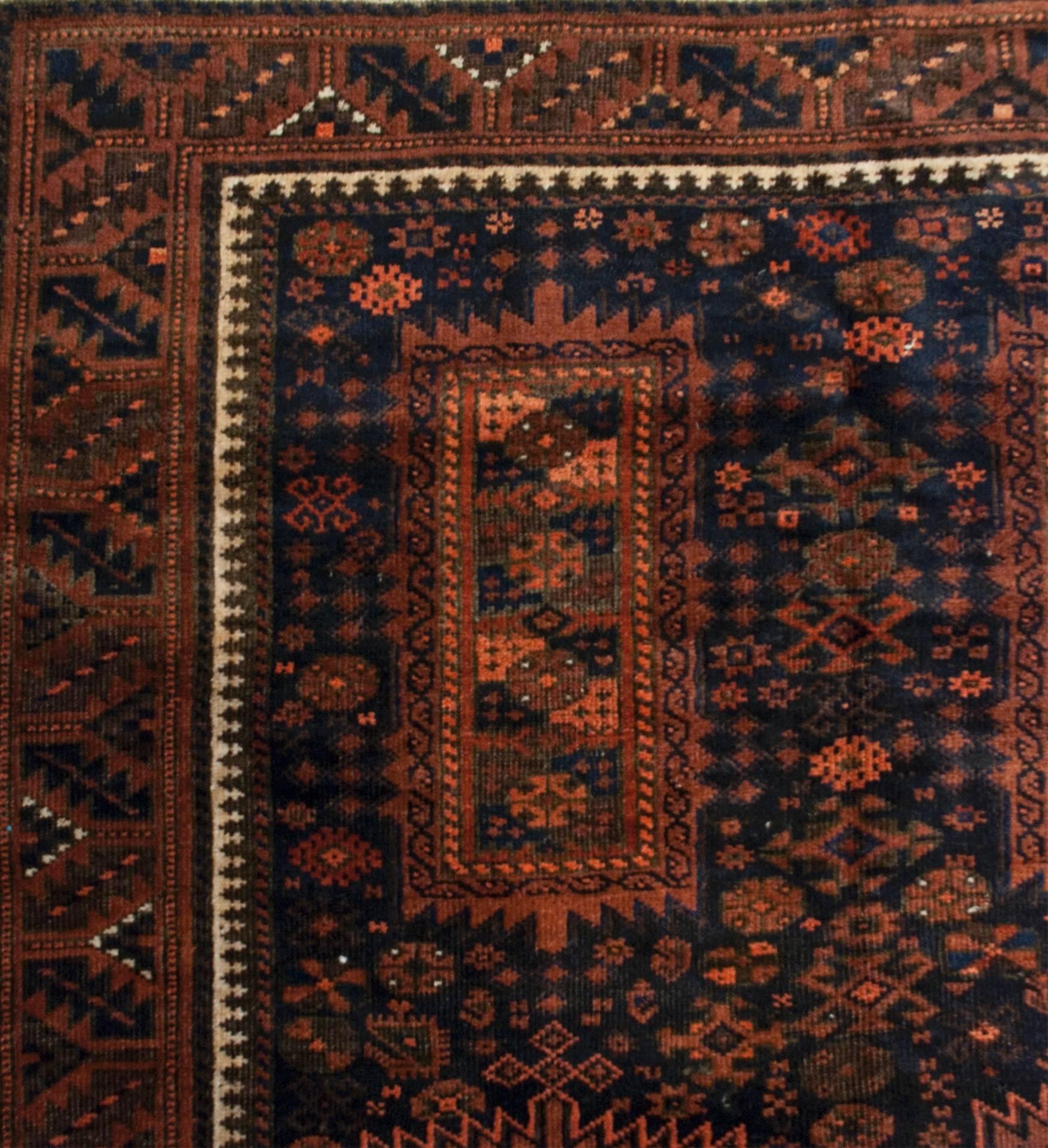 Early 20th Century Baluch Rug In Good Condition In Chicago, IL