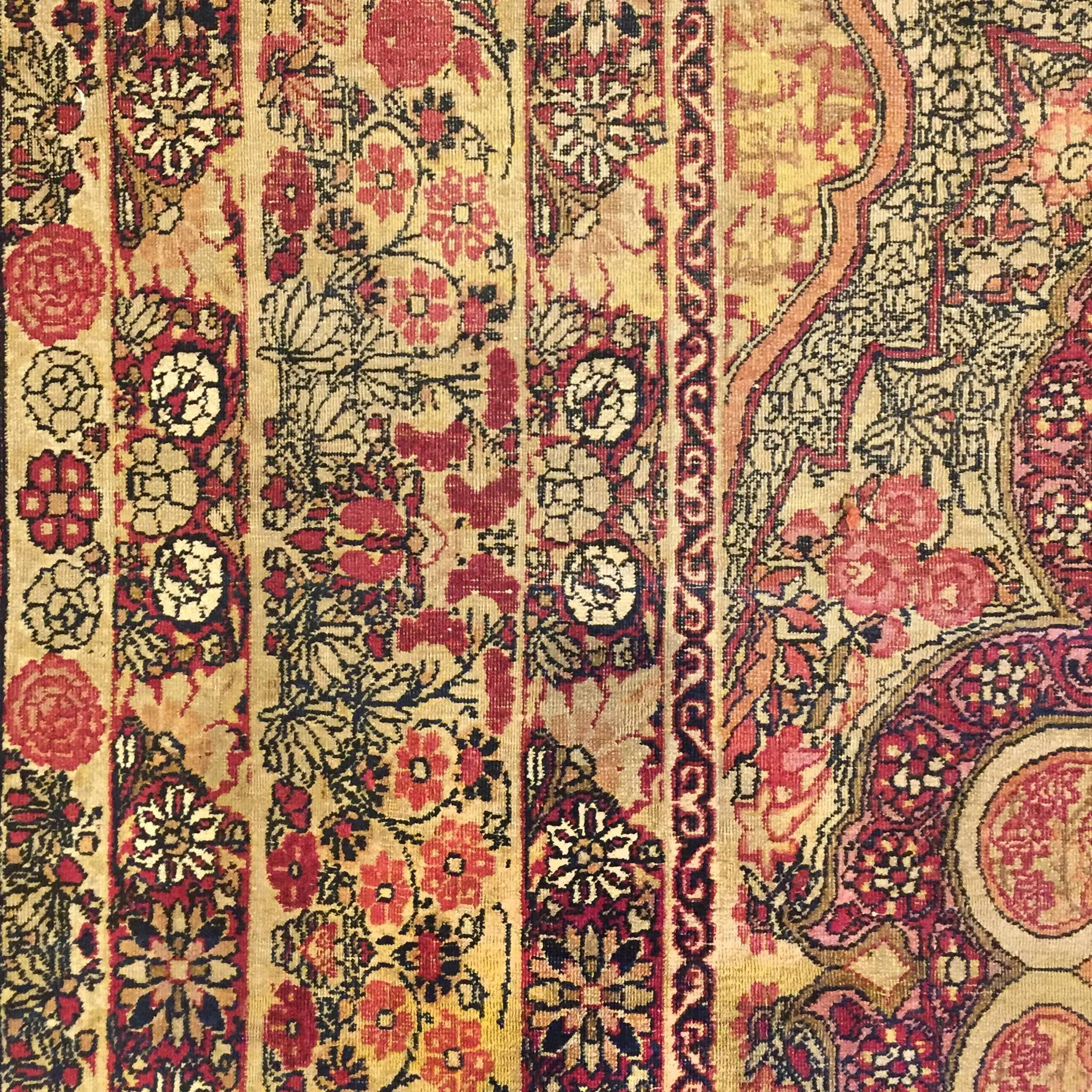 Lavar Kirman-Teppich aus dem 19. Jahrhundert (Pflanzlich gefärbt) im Angebot