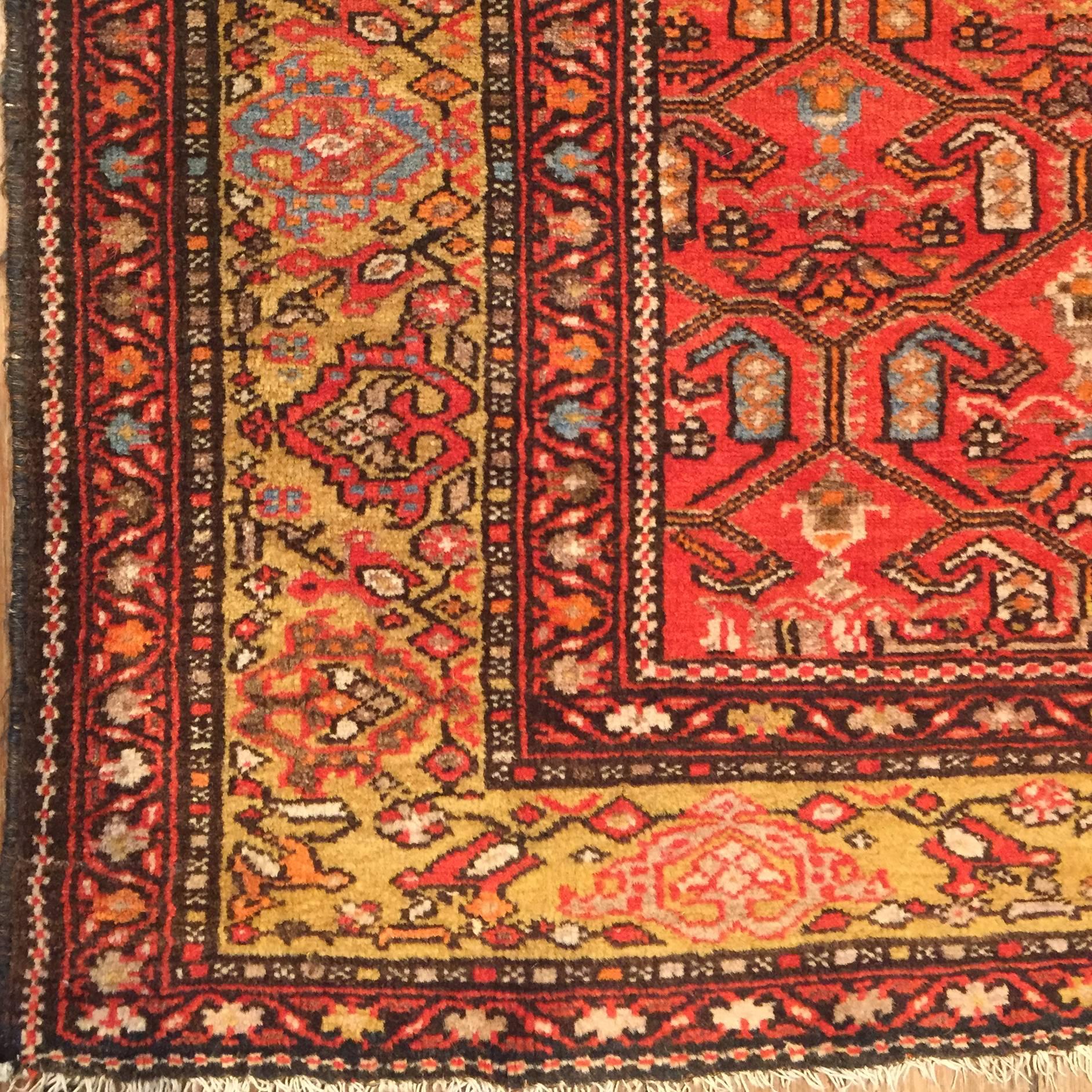 Vegetable Dyed 19th Century Malayer Runner