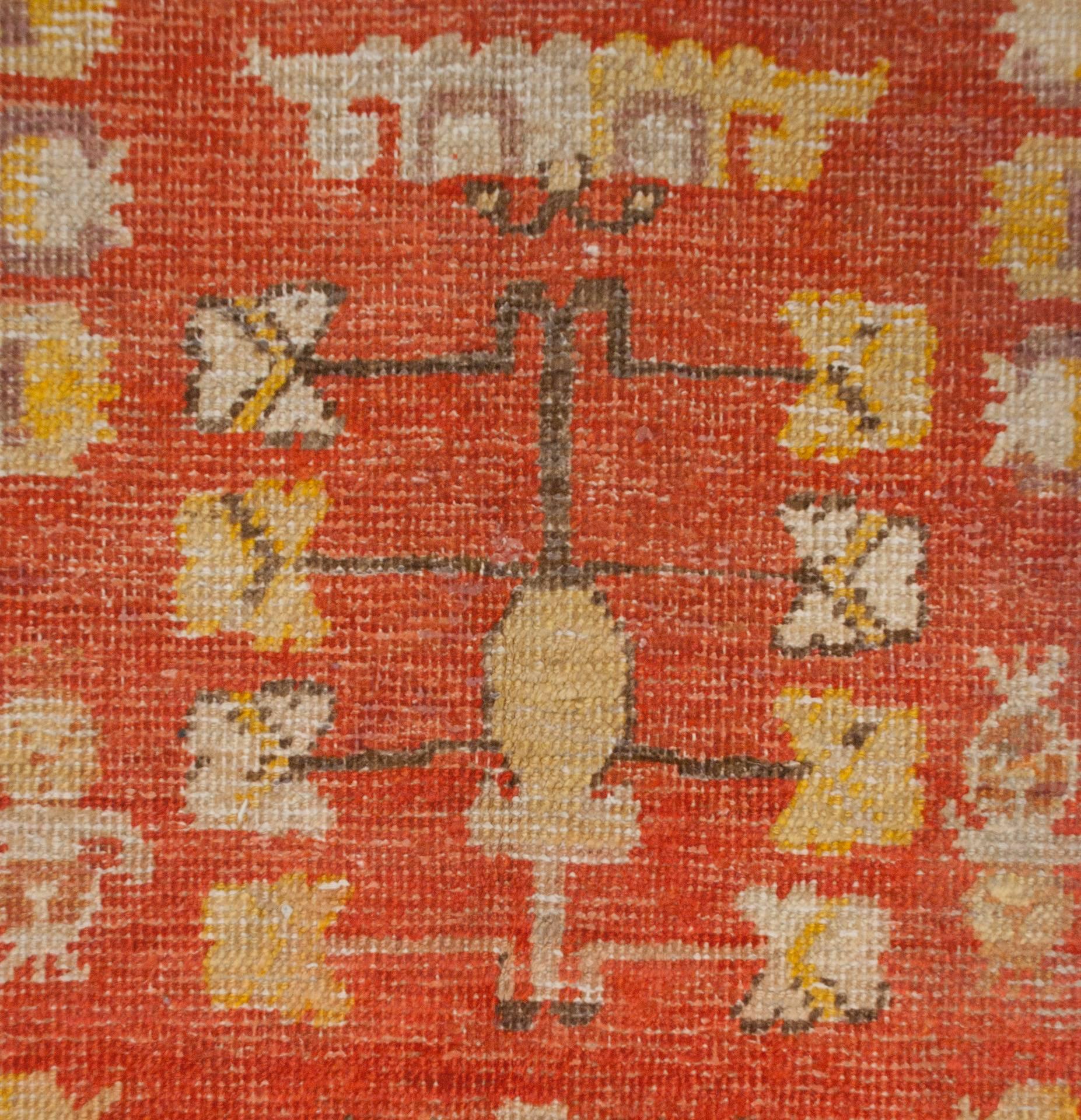 Vegetable Dyed Early 20th Century Khotan Rug For Sale