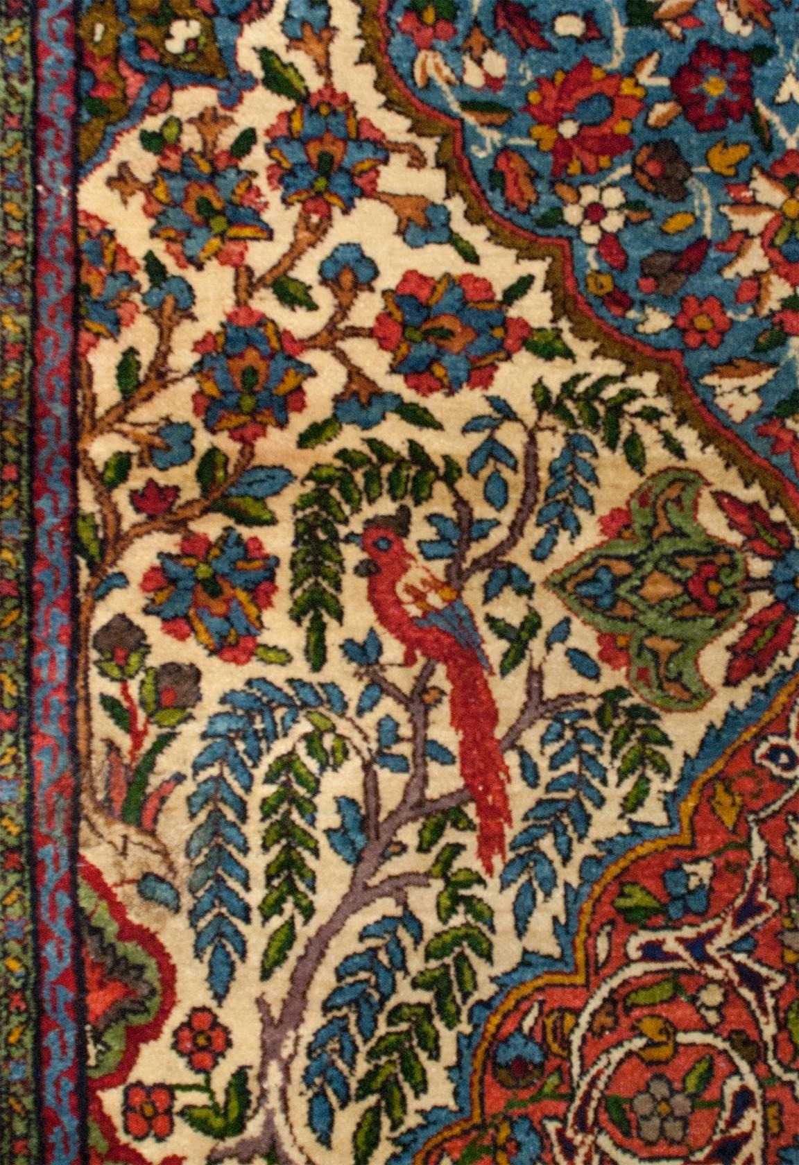 Asian 19th Century Yazd Rug For Sale