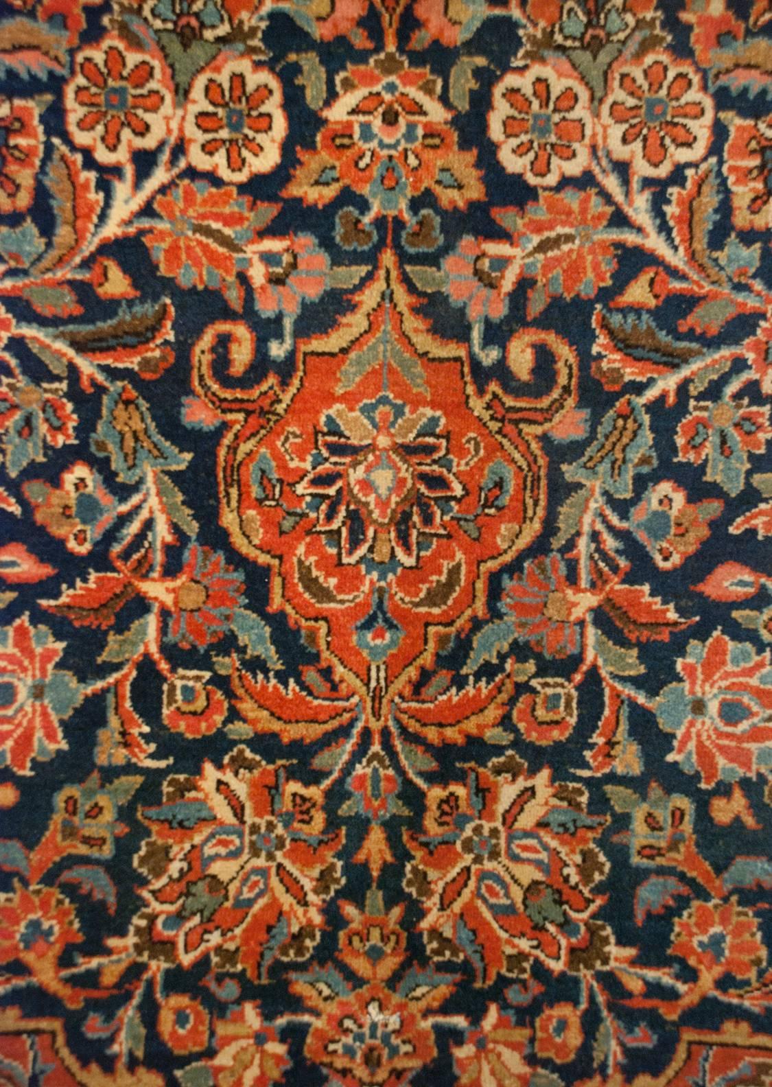 Vegetable Dyed Early 20th Century Kashan Rug