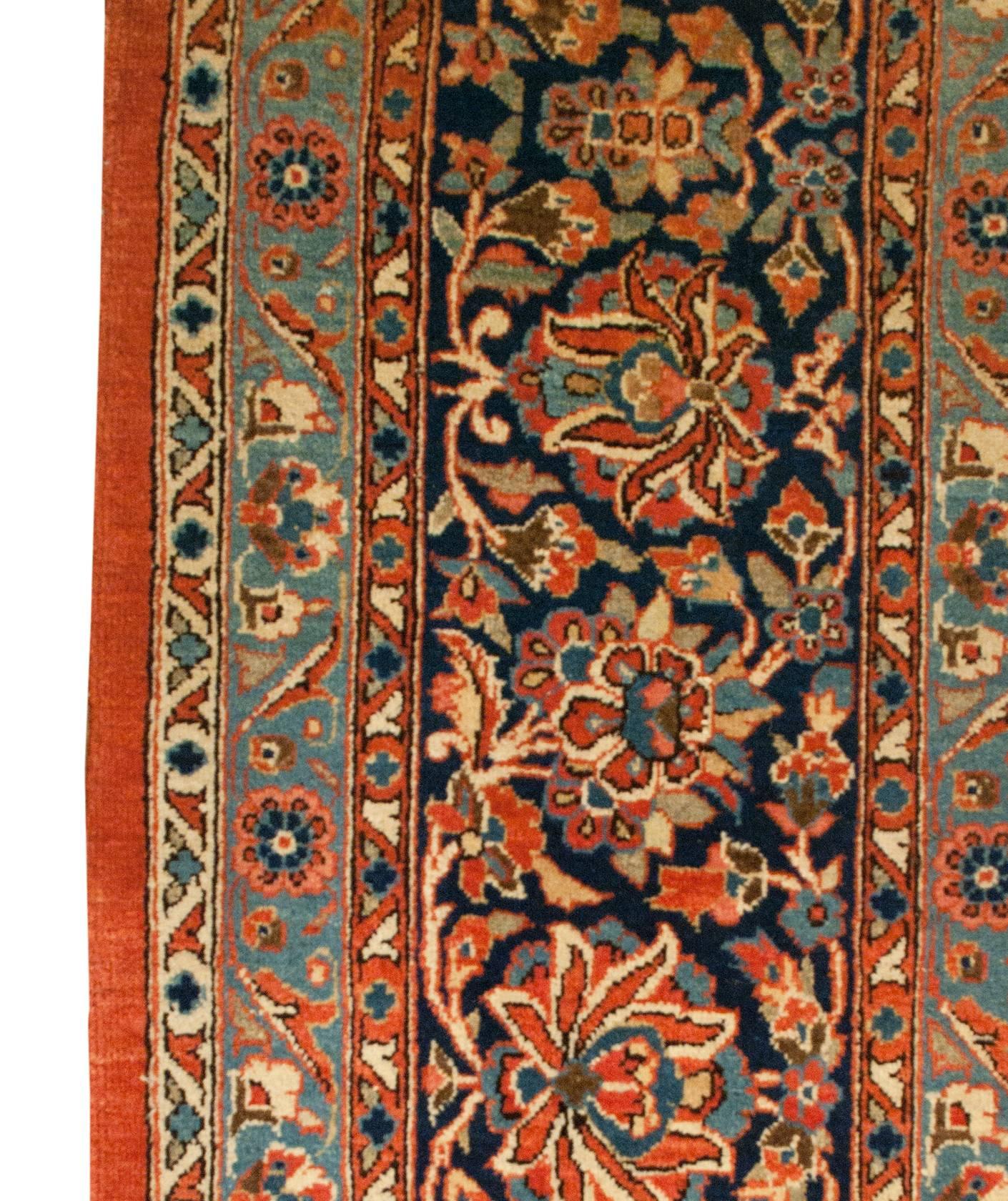 Wool Early 20th Century Kashan Rug