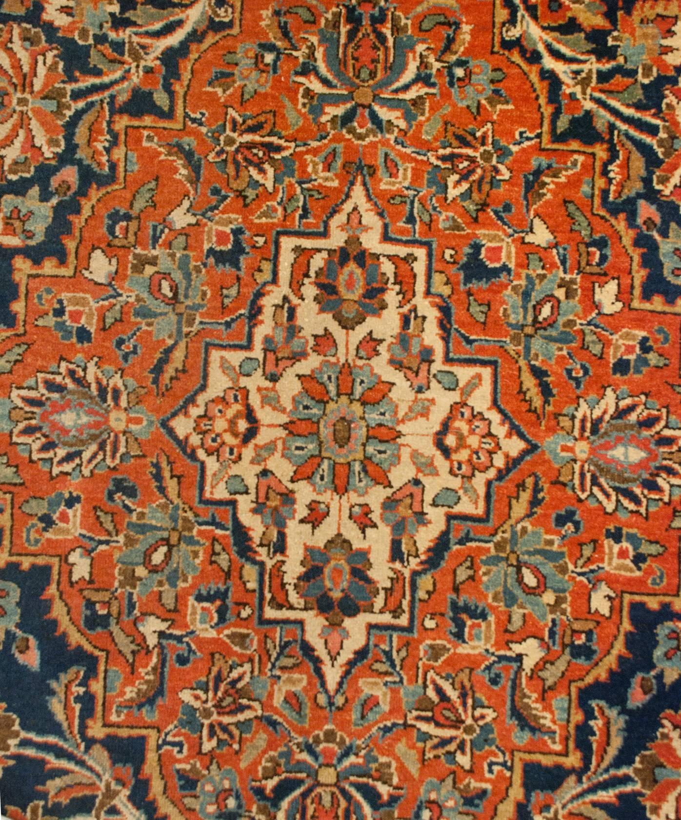 Asian Early 20th Century Kashan Rug