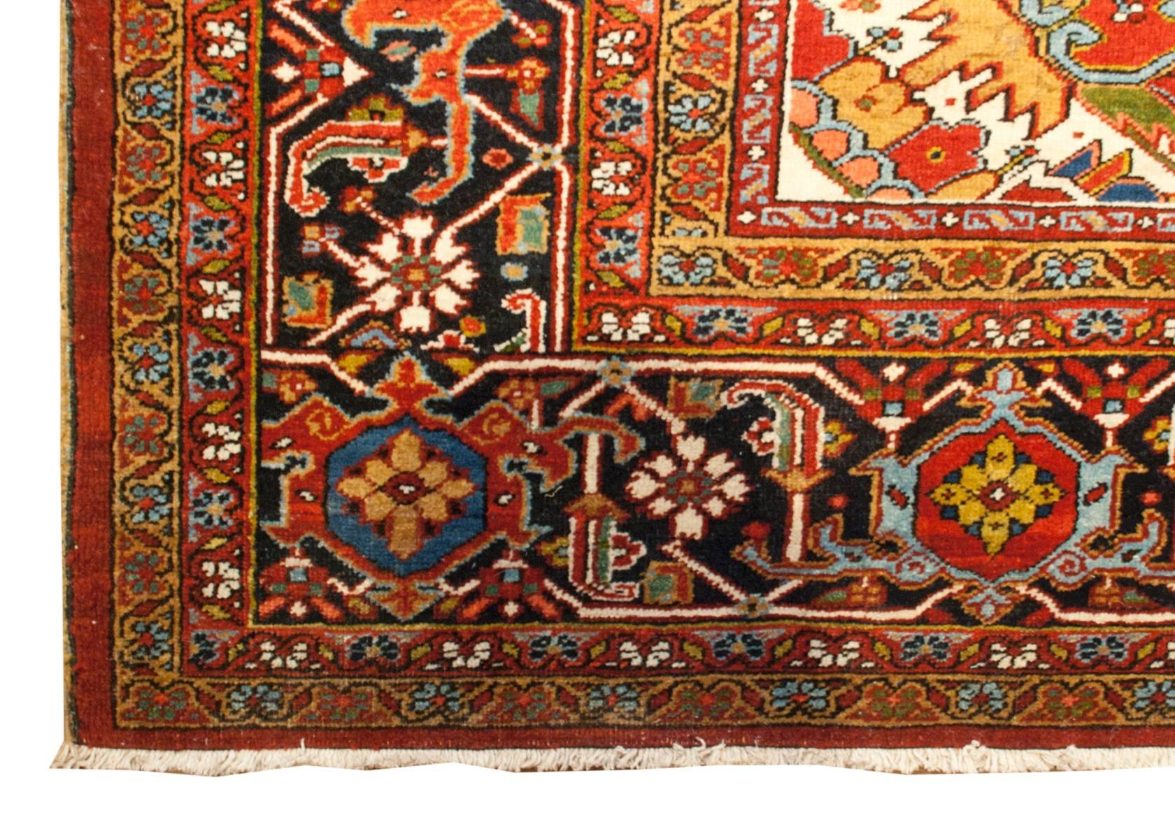 Asian Early 20th Century Heriz Rug For Sale