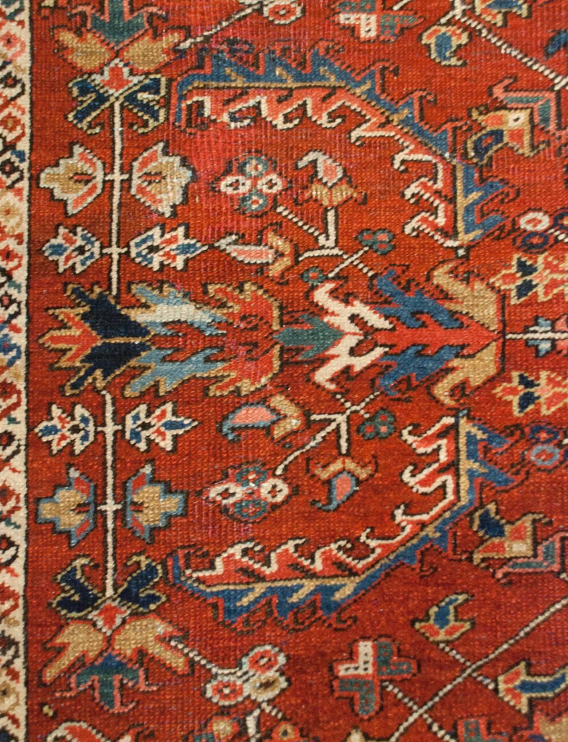 Asian Early 20th Century Heriz Rug For Sale