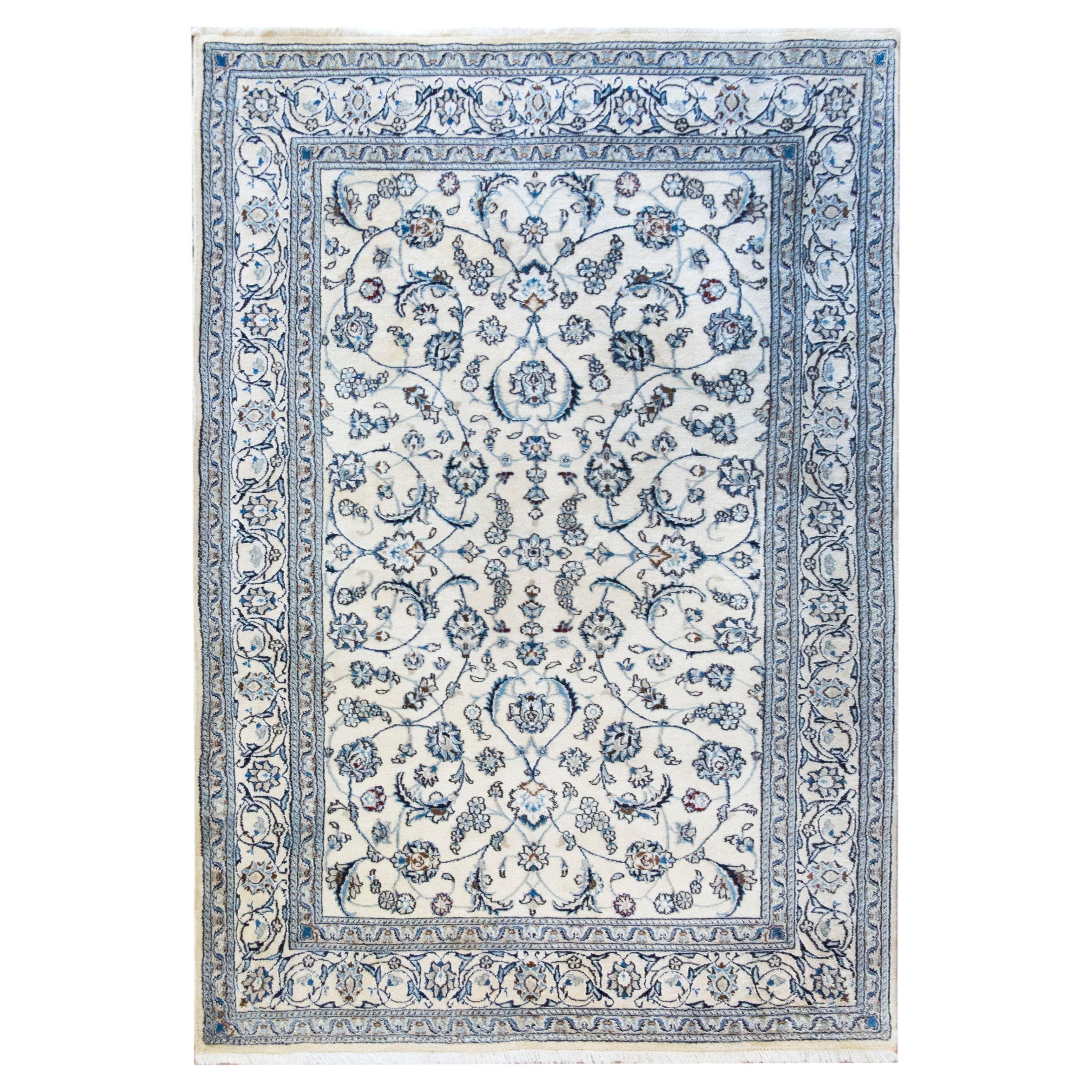 Alfombra persa de Kashan de mediados del siglo XX