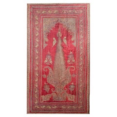 Alfombra persa Suzani de Kirman de finales del siglo XIX