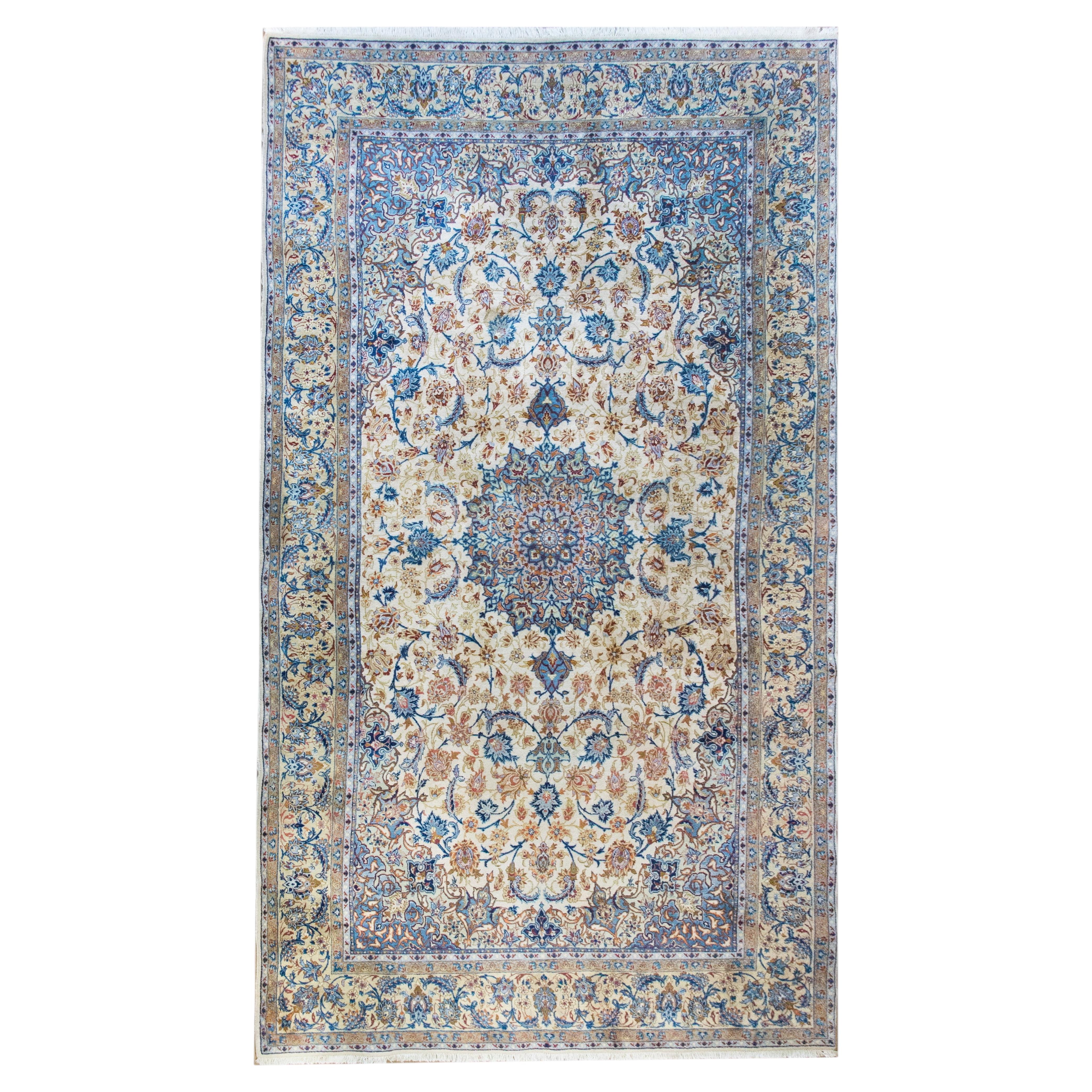 Mid 20th Century Persian Kashan Rug