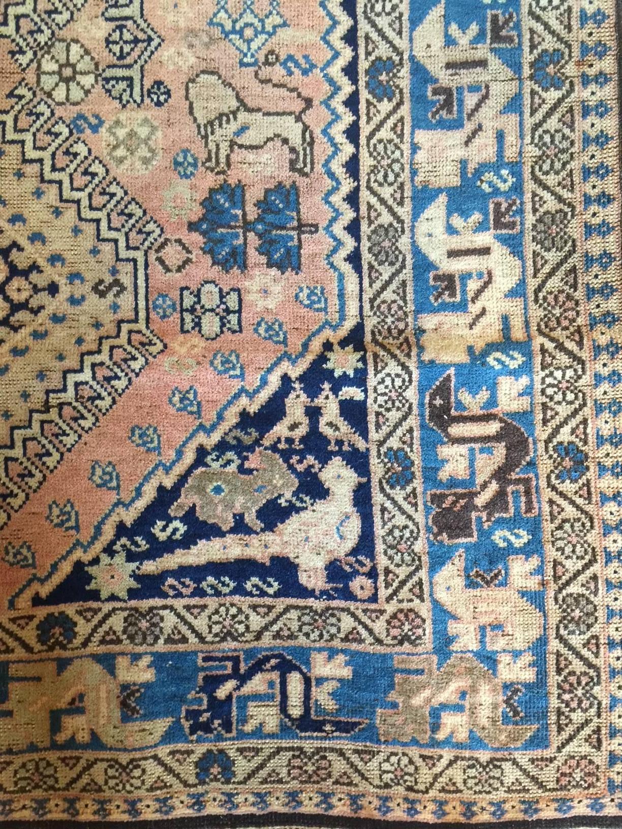 Heriz Serapi Fanciful Early 20th Century Afshar Rug