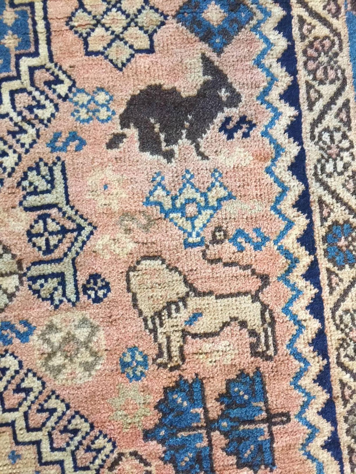 Asian Fanciful Early 20th Century Afshar Rug