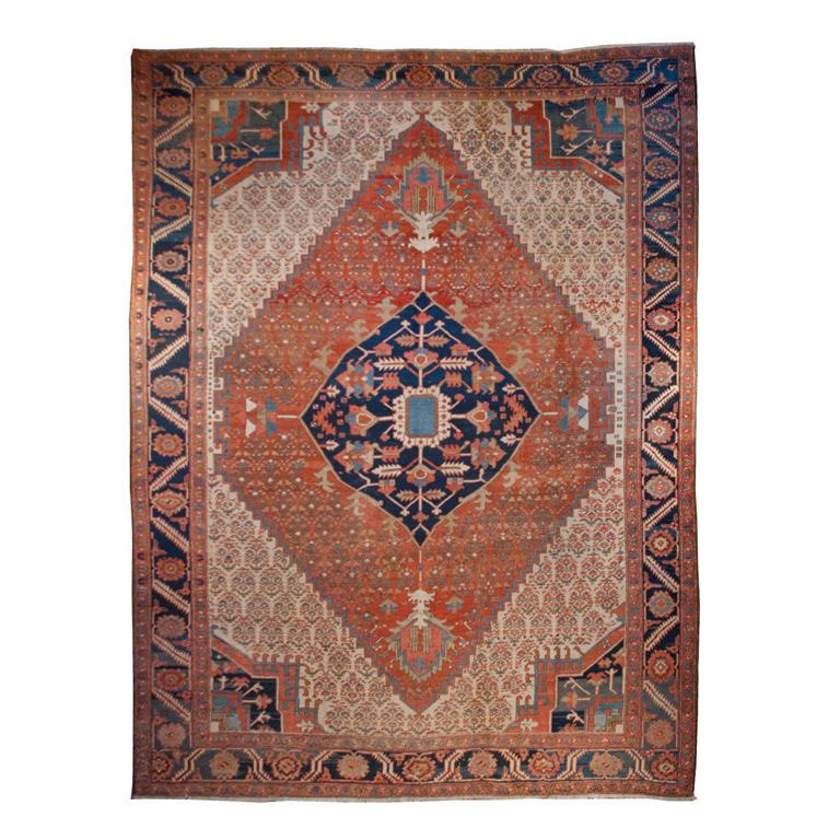 19th Century Bakhshayesh Carpet For Sale