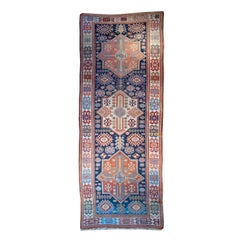 Tapis de couloir Kazak du 19ème siècle