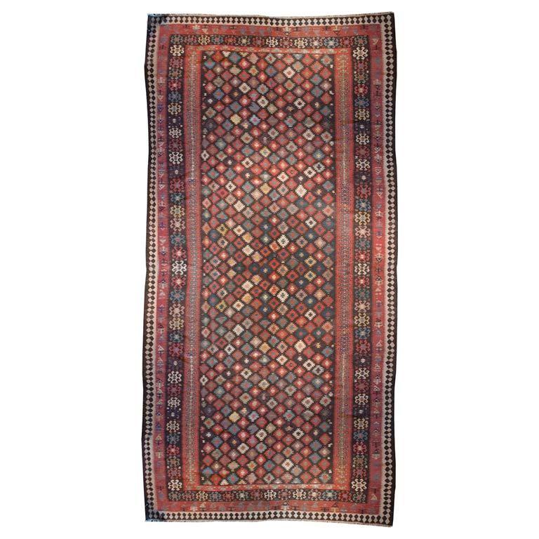 Early 20th Century Azari Kilim Carpet For Sale