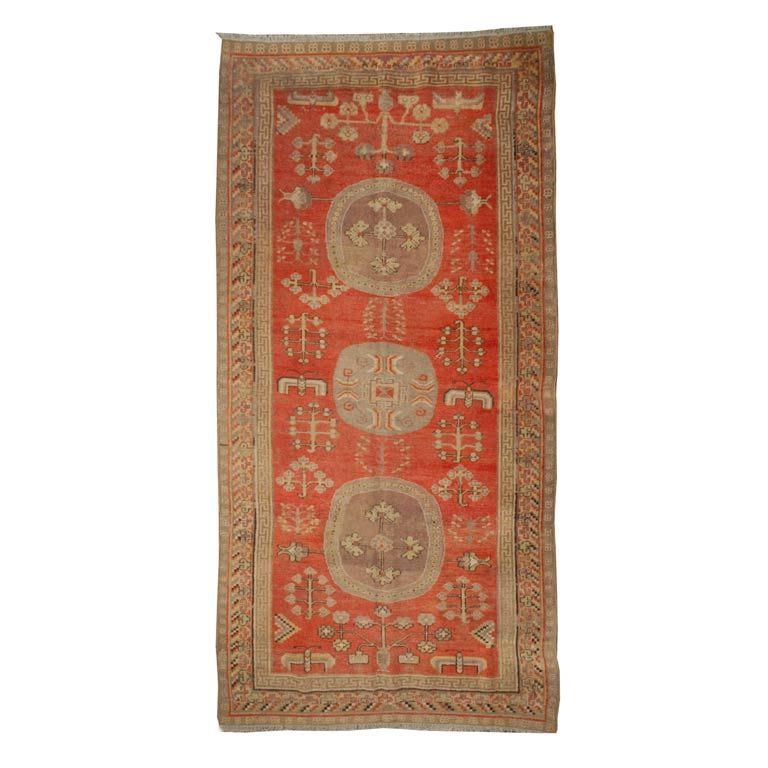 Zentralasiatischer Samarghand-Teppich des frühen 20. Jahrhunderts