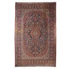 Antique Early 20th Century Kashan Carpet