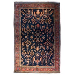 Antique 19th Century Saruk Mahajeran Carpet