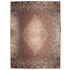 Antique Early 20th Century Doroksh Herati Carpet