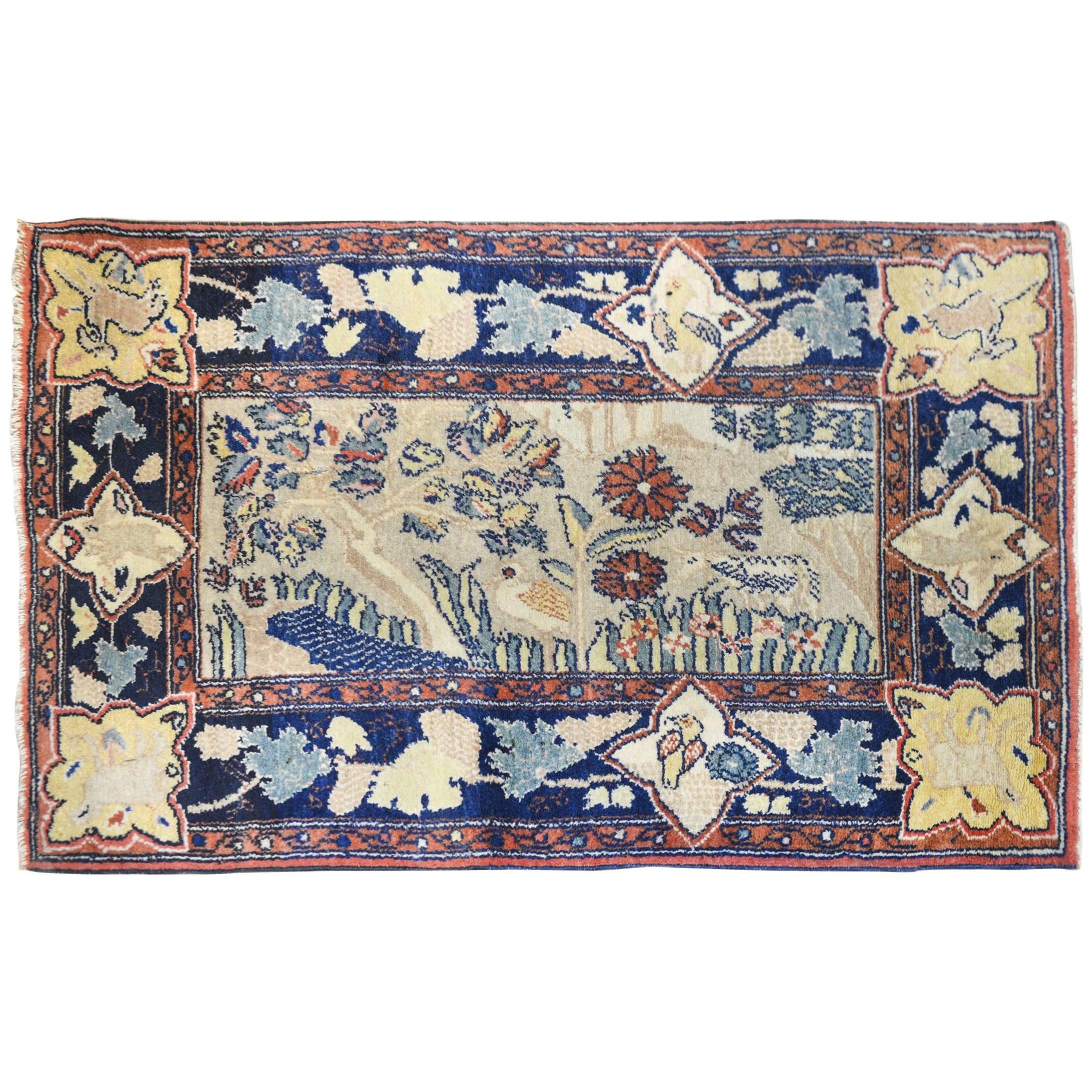 Skurriler Bakhtiari-Teppich aus dem frühen 20. Jahrhundert