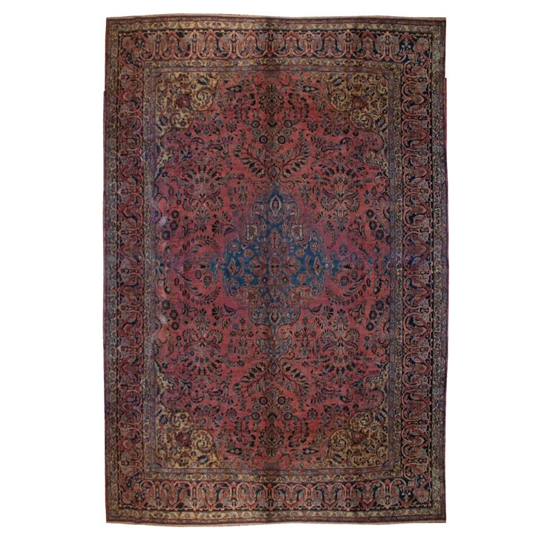 Antique Sarouk Carpet For Sale