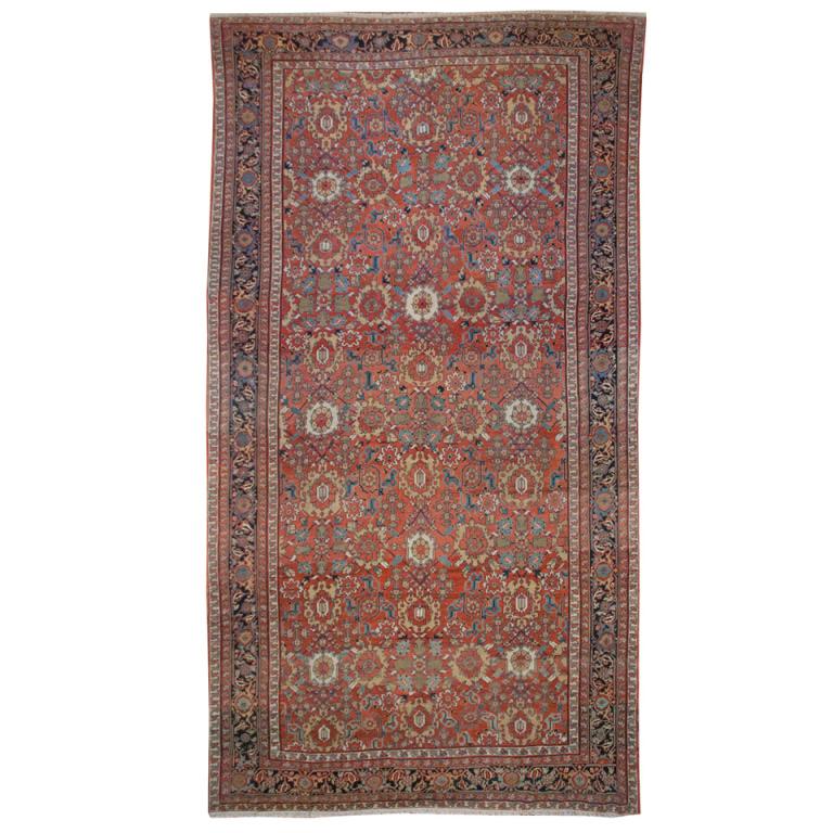 19th Century Persian Sultanabad Carpet For Sale