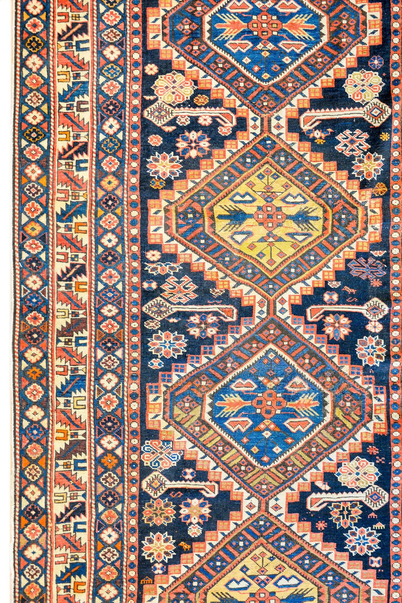 Caucasian Amazing Early 20th Century Shriven Rug For Sale