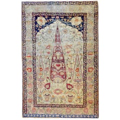 Exceptionnel tapis Lavar Kirman de la fin du 19ème siècle