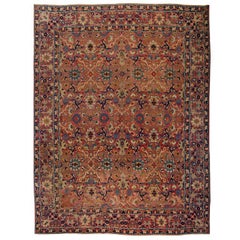 Antique Late 19th Century Lavar Kermen Rug