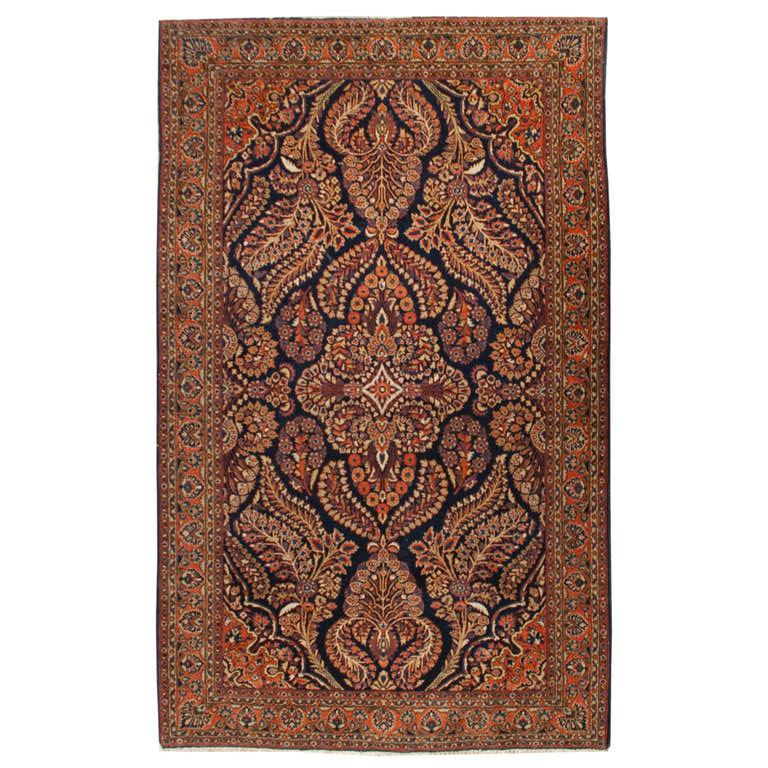 Early 20th Century Persian Kashan Rug For Sale