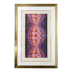 Victor Vasarely, "Op Art", 1970s, Lithograph, 56/250 Edition, Pencil Signed