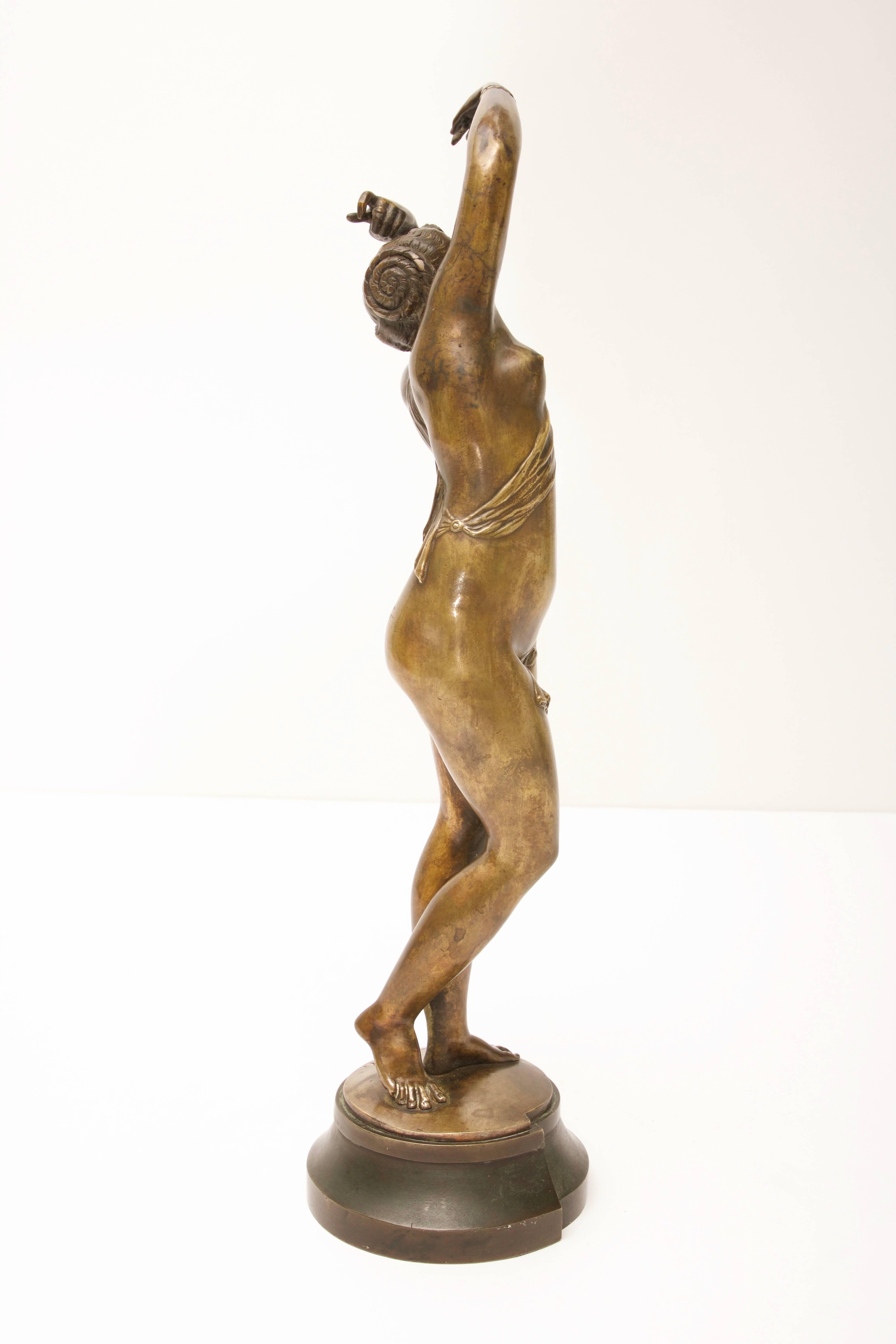 French Epoch Art Nouveau Bronze Sculpture, Spanish Dancer by Louis Kley