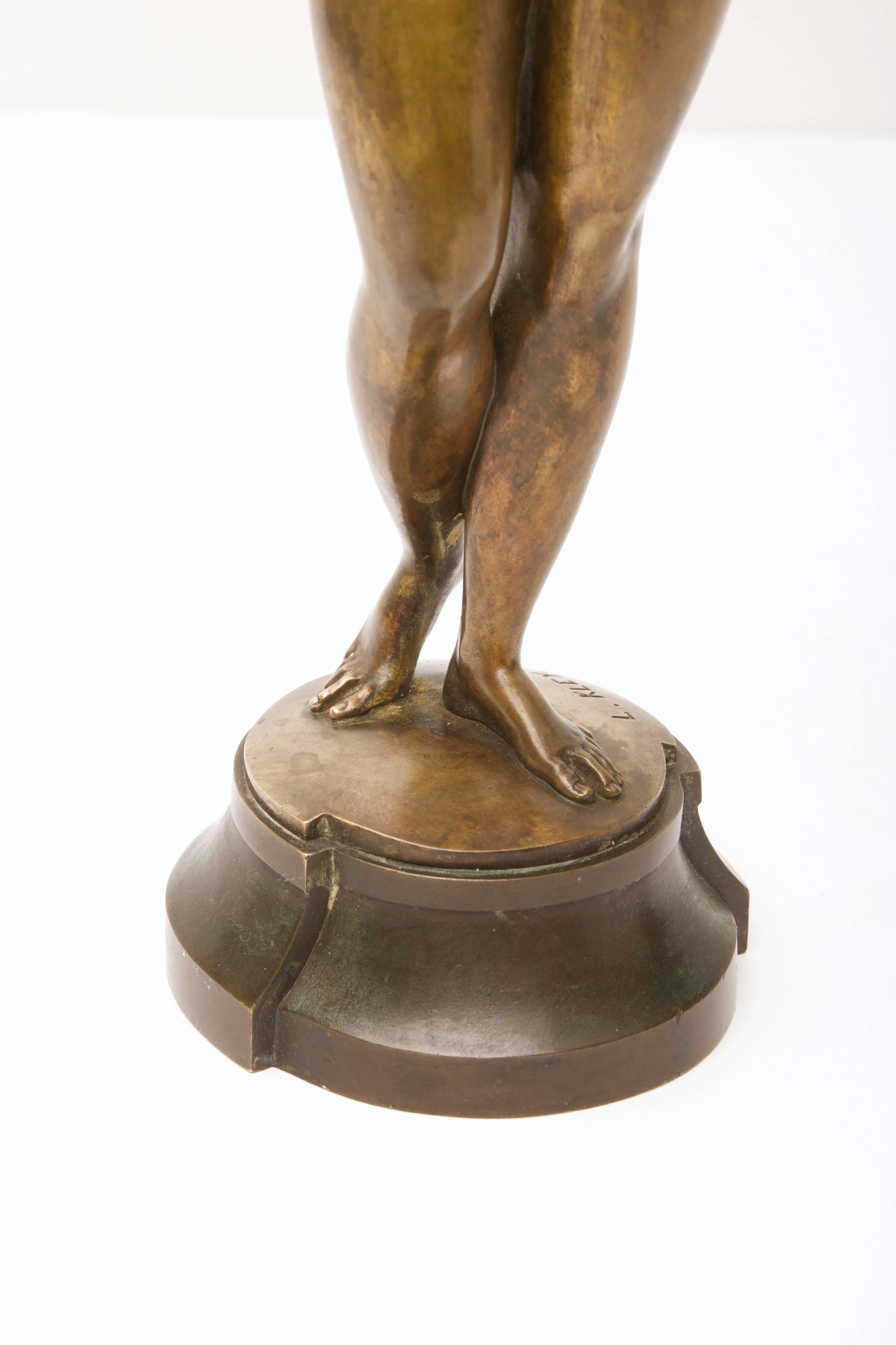 Cast Epoch Art Nouveau Bronze Sculpture, Spanish Dancer by Louis Kley