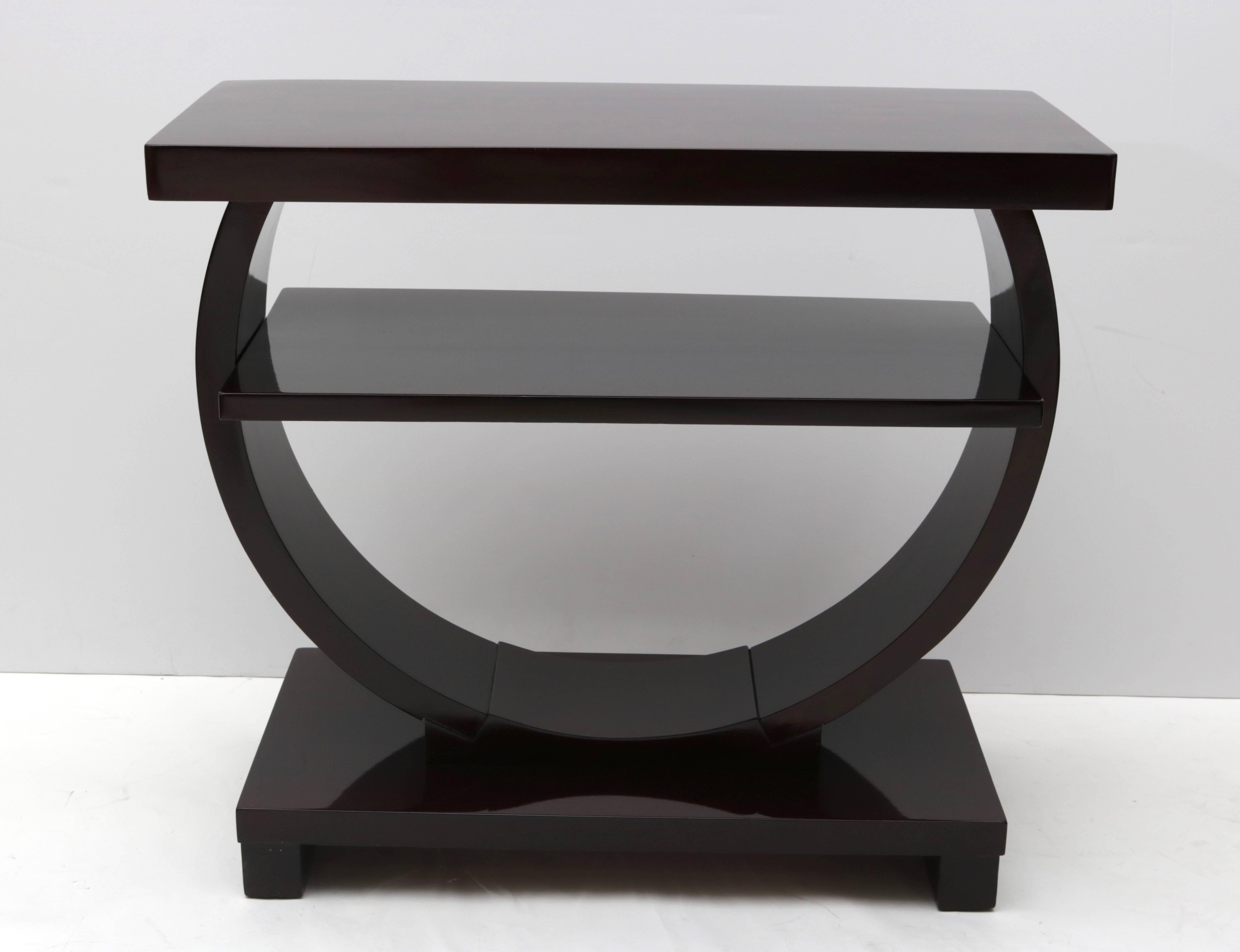 Pair of Art Deco Mahogany Wood Side Table by Brown Saltman 2