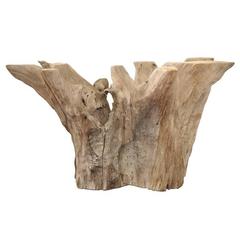 Large-Scale Cypress Tree Driftwood Dining Table or Console Base