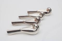 Eight-Piece Art Deco Style Christofle of Paris "Piccolo" Dove-Form Knife Rest