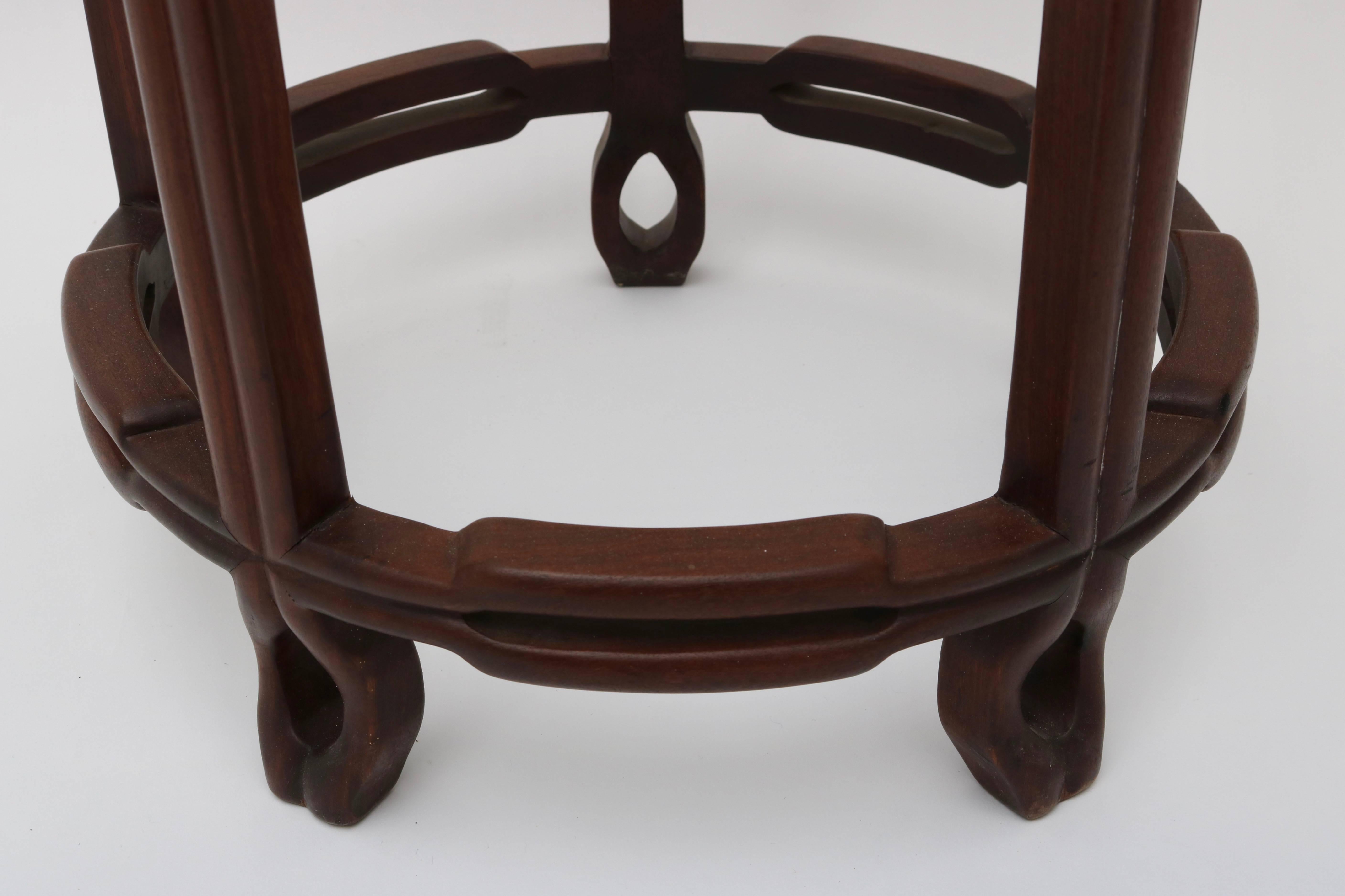 Circular-Form Chinese Rosewood Pedestal 1