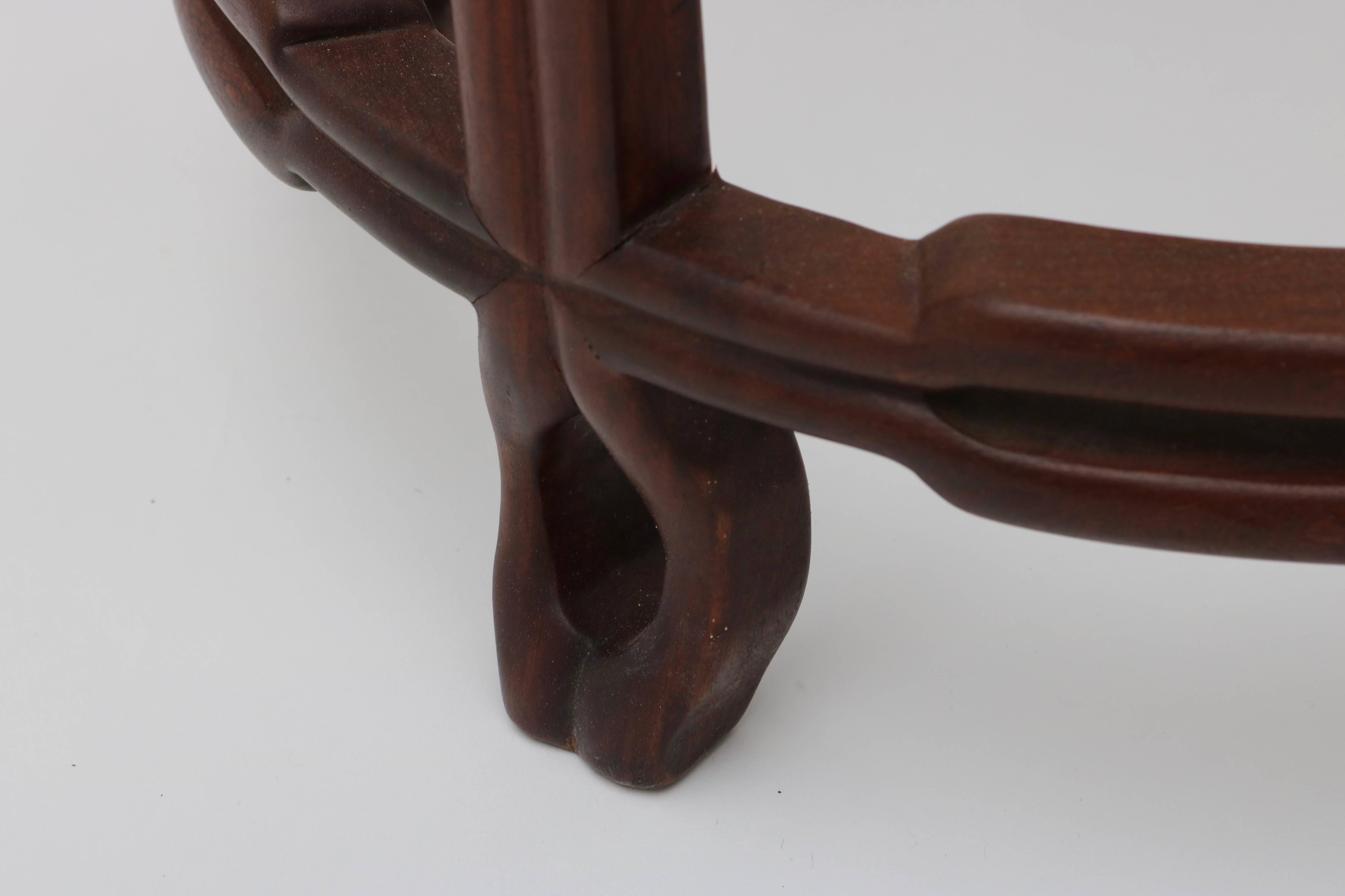 Circular-Form Chinese Rosewood Pedestal 2