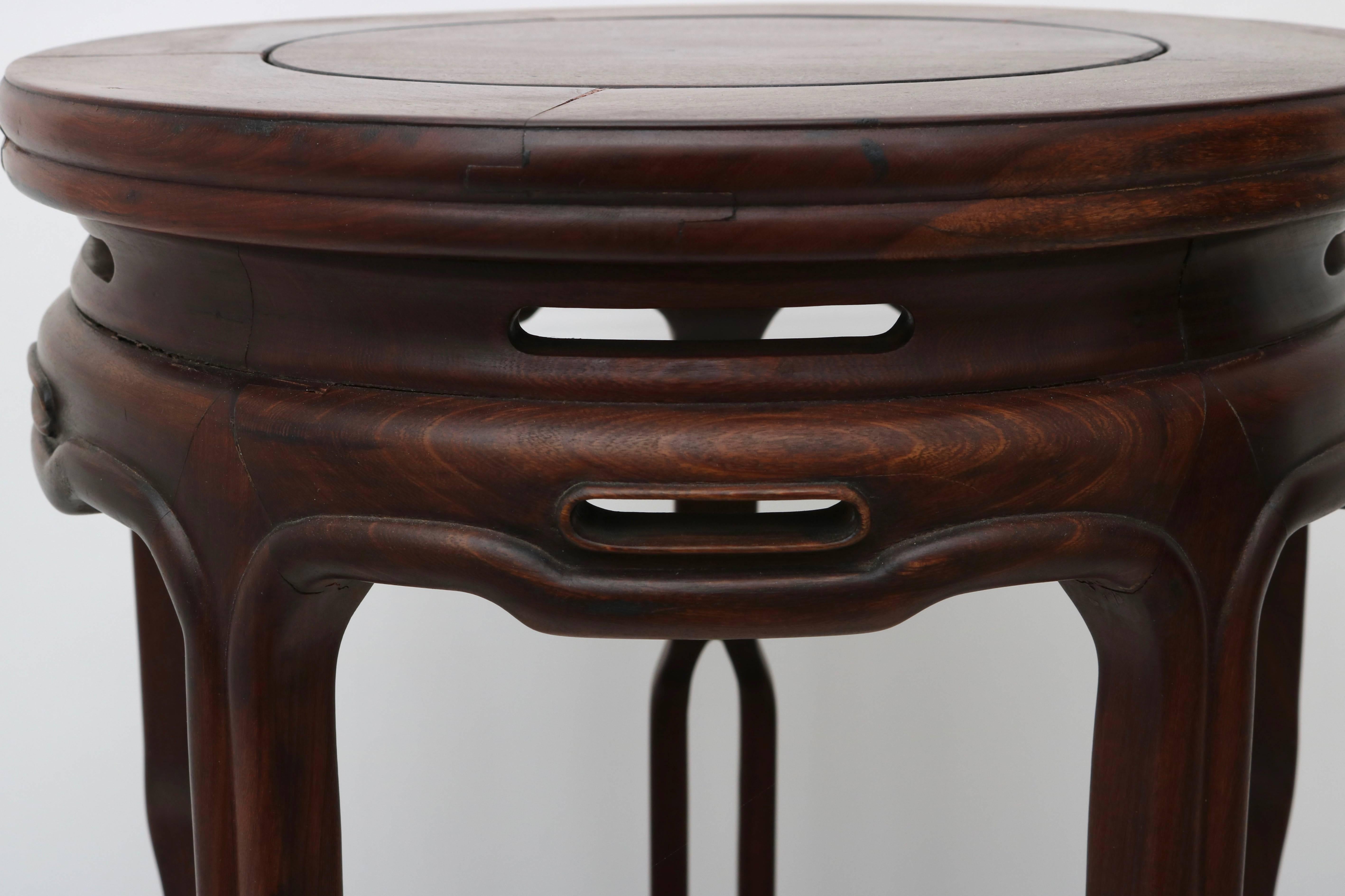 Circular-Form Chinese Rosewood Pedestal 3