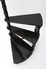 Regency Style, Spiral-Form Library Ladder/Steps in Ebonised Mahognay